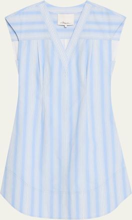 3.1 Phillip Lim Stripe Cap-Sleeve Shift Dress