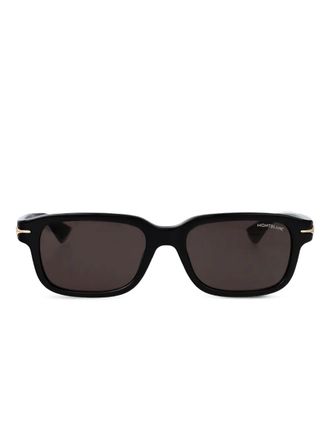 Montblanc MB0436S rectangle sunglasses - men - Recycled Acetate - 54 - Black