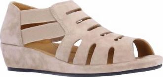 L'Amour Des Pieds Womens Bayla Sandal In Taupe Kid Suede
