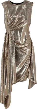 Ainea Abito drappeggiato con paillettes - Oro