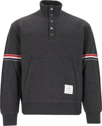 Thom Browne Sudadera Piqu&eacute; - Sweatshirts & Hoodies - Hombre - Gris - XL