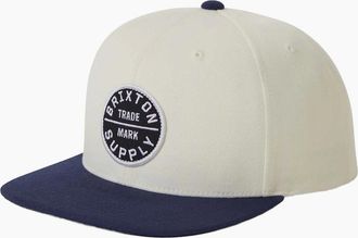 Brixton Mens Brixton Mens Oath III Snapback Baseball Cap - White - Size: ONE size