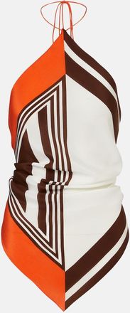 Sir. Destino striped halterneck silk top