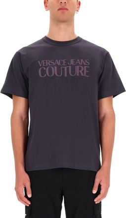 Versace Jeans Couture Grey Graphic Crew Neck T-Shirt