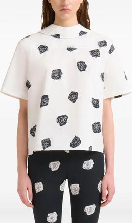 Marni Andromeda Heavy Poplin Shirt In Lily White