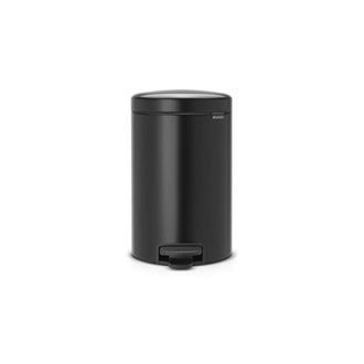 OEM Brabantia Newicon Cubo De Basura Con Pedal, Acero Inoxidable, Negro Mate, 12l