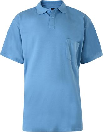 KAM Mens Polo Shirts Short Sleeve Collared Neck Lightweight Sports Gym Tee Top for Big Tall Men Plus Size - Blue - 4XL