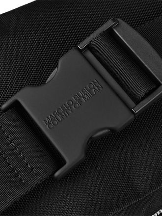 Marcelo Burlon Mens Colorful Cross Logo Belt Bag Black Textile