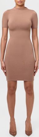 Naked Wardrobe T-Shirt Minidress in Coco at Nordstrom, Size X-Large