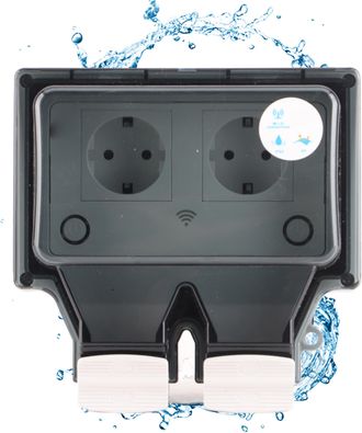 Infinite Enchufe Inteligente Wifi 86 Para Uso Exterior, Resistente Al Agua Ip66 - Modelo 16a - Pc/abs