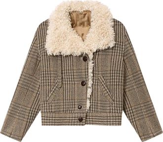 Isabel Marant Giacca Fadia a quadri - Marrone