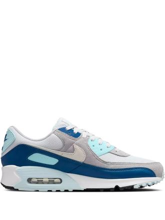 Nike Air Max 90 Blue sneakers - men - Rubber/Calf Leather/Fabric/Fabric - 13