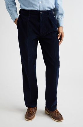 Drake's Cotton Corduroy Games Pants in Navy at Nordstrom, Size 32