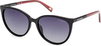 Skechers SE6169 Polarized 01D Womens Sunglasses Black Size 56