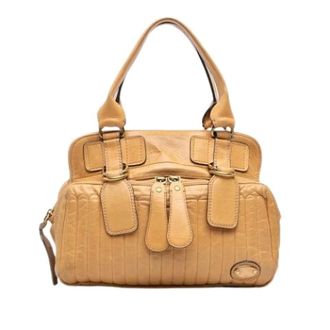 Chlo&eacute; Pre-owned Bay Handtas - Dames - Pre-owned - Beige - Maat: ONE Size Leer