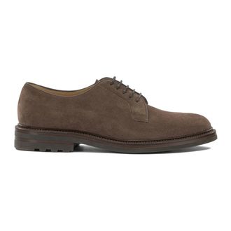 Brunello Cucinelli Su&egrave;de Brogue - Heren - Schoenen - Bruin - Maat: 40 EU Su&egrave;de