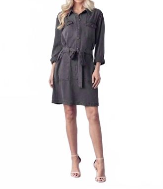 Maven West Cargo Pocket Dress In Charcoal