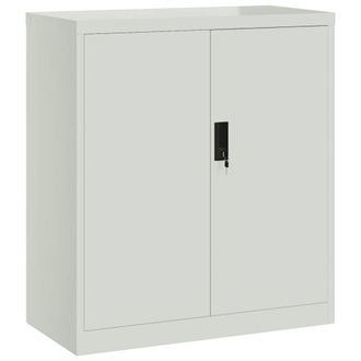 Berkfield Home File Cabinet Light Grey 79x40x90 cm Steel | Size: 79 x 40 x 90 cm