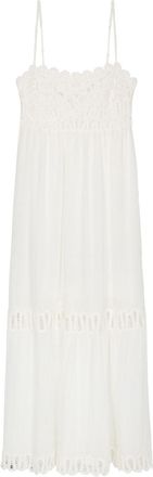 SIMKHAI sleeveless lace-embellished dress - women - Nylon/Polyester - 4 - White