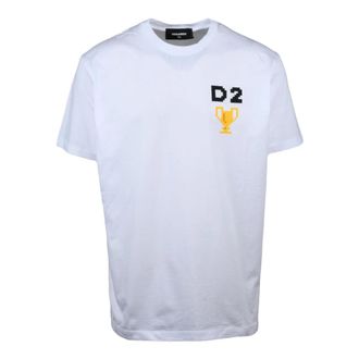 Dsquared2 Heren, Tops, Wit, Maat: 2XL Katoen