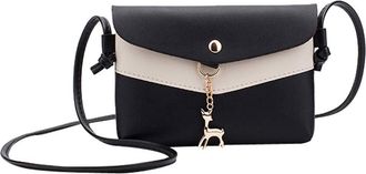 Generic Fawn Pendant Messenger Women Phone Bag Crossbody Shoulder Bag Satchel Bag Bag Bag for Men Shoulder Bag (Black, One Size)