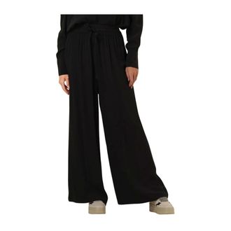 Notre-V Broeken, Dames, Zwart, M, Wijde Pijpen Broek