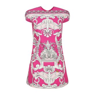 Versace Short Dresses, female, Multicolor, Size: 2XS Summer Floral Dress