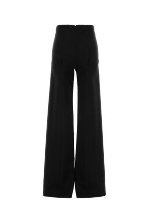 Gucci Womens Black Stretch Wool Blend Wide-Leg Pant Mix Pantaloni Trousers