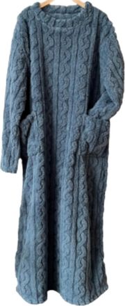 Generic 2026 Winter Velvet Loungewear Night Gowns, Flannel Dress WomenS Plush Soft Lounge Wear with Relaxed Fit (Navy,L 140cm)