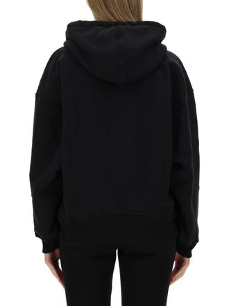 Off-white Logo-Embroidered Cotton Sweatshirt - Black