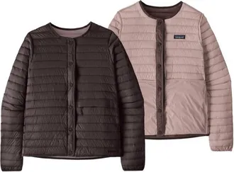 Patagonia LW Reversible Down Sweater Cardigan Daunenjacke f&uuml;r Damen | grau