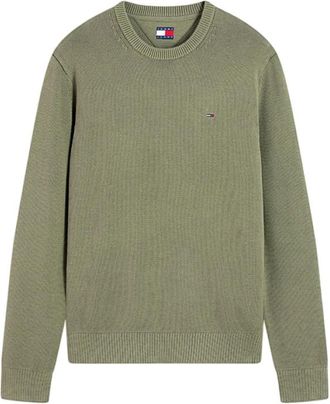 Tommy Jeans Maglione Slim Girocollo - - Sweatshirts & Hoodies - Uomo - Verde - M