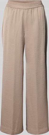 Comma Stoffhose mit elastischem Bund in Taupe, Gr&ouml;&szlig;e 34/32