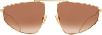 Bottega Veneta Pilot Zonnebrillen - Dames - Zonnebrillen - Geel - ONE Size - Nylon - Accessoires