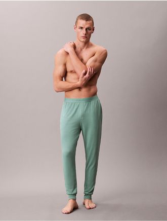 Calvin Klein Mens Ultra Soft Modal Sleep Joggers - Green - L