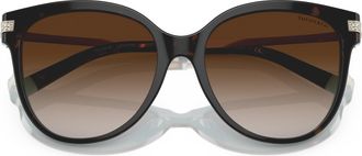 Tiffany & Co. 0tf4193b Rounded Tortoiseshell Sunglasses