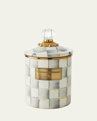 MacKenzie-Childs Medium Sterling Check Canister