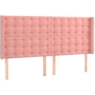 vidaXL Cabecero Con Led De Terciopelo Rosa 183x16x118/128 Cm Vidaxl
