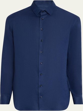 Giorgio Armani Mens Linen Classic-Fit Sport Shirt