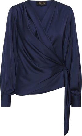 Karmamia Overhemden, Dames, Blauw, 2Xl, Blouses