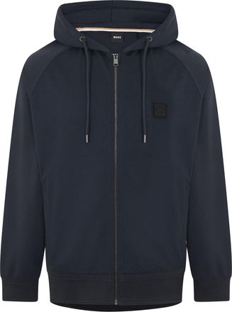 HUGO BOSS Heren Steele-hoodie met volledige ritssluiting (Donkerblauw)