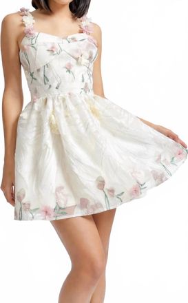 Dress The Population Darby Floral Mini Dress In White Multi