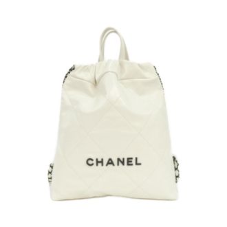 Chanel White Leather Backpack (Pre-Owned)