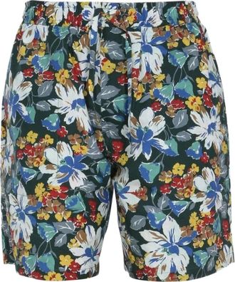 Ymc You Must Create Bermuda shorts met bloemenprint - Groen