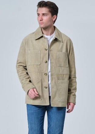 FURNIQ Beckett Suede Chore Jacket in Sage Green at Nordstrom, Size Xx-Large