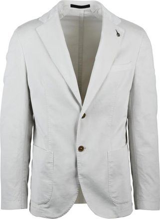 Paoloni Jassen, Heren, Beige, M, Katoen, Giacca in Velluto