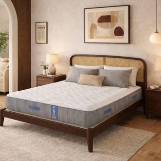 Aspire Home Accents Heritage Comfort 1000 Pocket Wool Hybrid Mattress Medium Firm 23cm in White | Size: Double