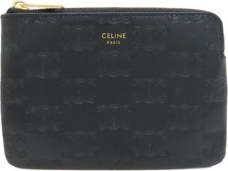 Celine Black Leather Coin Purse/Coin Case (Pre-Owned)