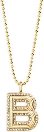 BaubleBar Arianna Initial Pendant Necklace in Gold B at Nordstrom Rack
