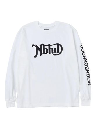 Neighborhood logo-print long-sleeve T-shirt - White